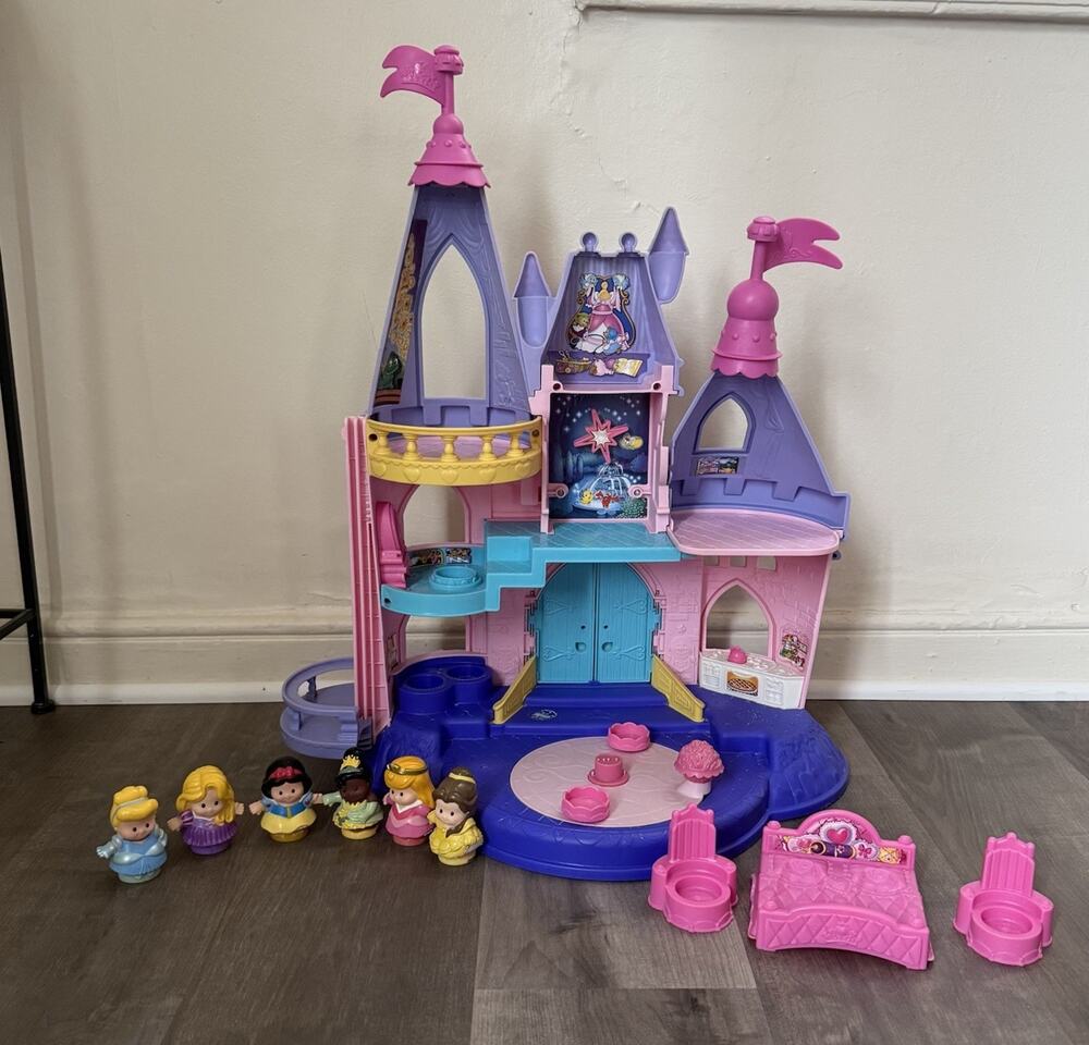 Fisher Price Disney Little People Musical Princess Palace Castle W/ Accessories